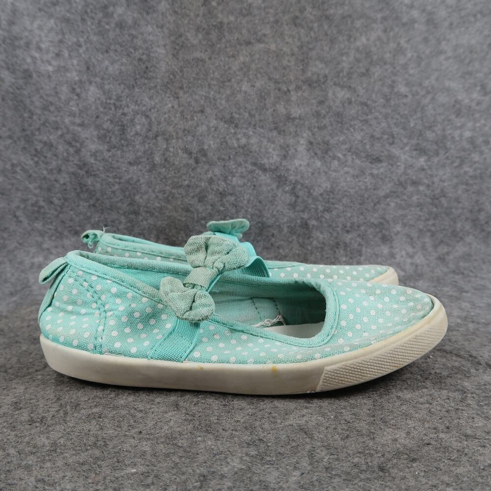 Faded Glory Shoes Kid Toddler 11 Sneaker Mary Jane Slip On Casual Blue Polka Dot